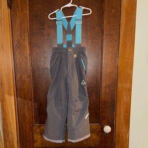 Gerry Kids Charcoal Overalls with Aqua Straps